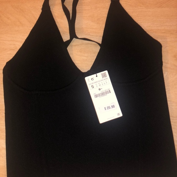 Zara Black Halter Strap Top - Picture 3 of 7